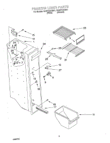 04 - Freezer Liner parts for Whirlpool Refrigerator ED25TEXHW01 from AppliancePartsPros.com