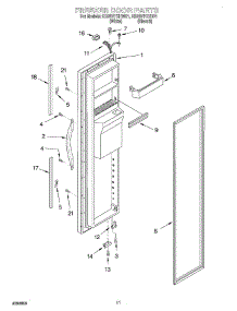 07 - Freezer Door parts for Whirlpool Refrigerator ED25VFXHW01 from AppliancePartsPros.com