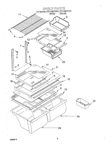 05 - Shelf, Optional parts for Whirlpool Refrigerator ET21GMXHW01 from AppliancePartsPros.com