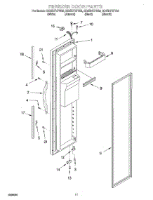 07 - Freezer Door parts for Whirlpool Refrigerator GD25DFXFT03 from AppliancePartsPros.com