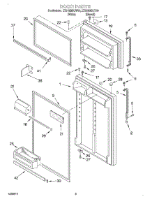 02 - Door parts for Whirlpool Refrigerator ET21MMXJW00 from AppliancePartsPros.com