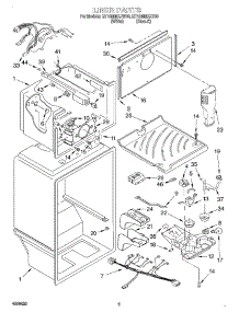 03 - Liner parts for Whirlpool Refrigerator ET18MMXJT00 from AppliancePartsPros.com