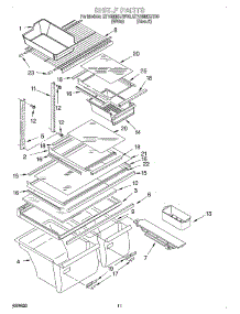 06 - Shelf, Optional parts for Whirlpool Refrigerator ET18MMXJW00 from AppliancePartsPros.com