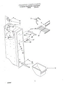 04 - Freezer Liner parts for Whirlpool Refrigerator ED22TEXHW01 from AppliancePartsPros.com
