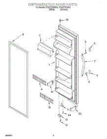 06 - Refrigerator Door parts for Whirlpool Refrigerator ED22TEXHW01 from AppliancePartsPros.com