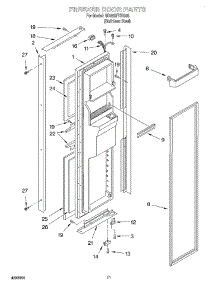 07 - Freezer Door parts for Whirlpool Refrigerator GD25SFXHS03 from AppliancePartsPros.com