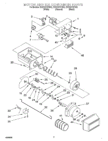 06 - Motor And Ice Container parts for Whirlpool Refrigerator ED22RFXFN02 from AppliancePartsPros.com