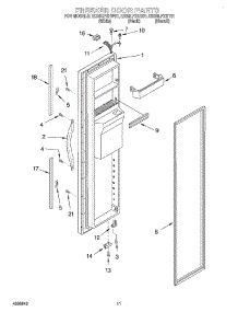 07 - Freezer Door parts for Whirlpool Refrigerator ED25LFXHW01 from AppliancePartsPros.com