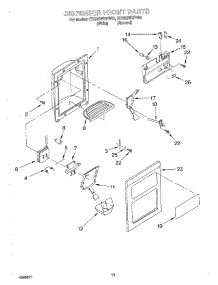 09 - Dispenser Front parts for Whirlpool Refrigerator ED22GWXFW02 from AppliancePartsPros.com