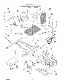 10 - Unit parts for Whirlpool Refrigerator ED22GWXFW02 from AppliancePartsPros.com