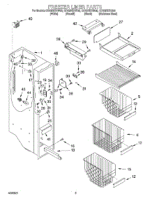 04 - Freezer Liner parts for Whirlpool Refrigerator GD25DIXHT00 from AppliancePartsPros.com
