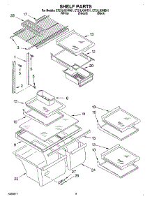 05 - Shelf, Optional parts for Whirlpool Refrigerator ET21LKXHT01 from AppliancePartsPros.com