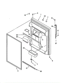 Refrigerator Door parts for Whirlpool Refrigerator ET22RKXGT02 from AppliancePartsPros.com