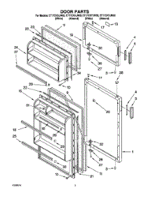 02 - Door parts for Whirlpool Refrigerator ET17CKXJW00 from AppliancePartsPros.com