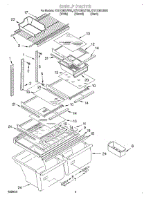05 - Shelf parts for Whirlpool Refrigerator ET21CMXJT00 from AppliancePartsPros.com