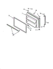 Freezer Door parts for Whirlpool Refrigerator ET22RKXGT02 from AppliancePartsPros.com