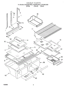 03 - Shelf parts for Whirlpool Refrigerator GT22DMXJW00 from AppliancePartsPros.com
