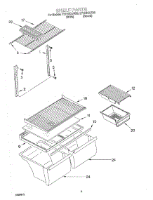 05 - Shelf, Optional parts for Whirlpool Refrigerator ET21NKXJW00 from AppliancePartsPros.com