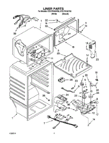 03 - Liner parts for Whirlpool Refrigerator ET21PKXGW02 from AppliancePartsPros.com