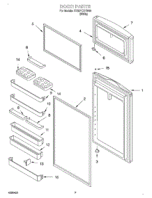 04 - Door parts for Whirlpool Refrigerator ET09PCXHW00 from AppliancePartsPros.com