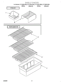 05 - Shelf parts for Whirlpool Refrigerator ET17JMXJW00 from AppliancePartsPros.com