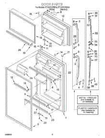 02 - Door parts for Whirlpool Refrigerator ET18VKXHW00 from AppliancePartsPros.com