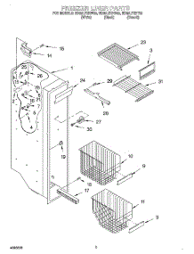 04 - Freezer Liner parts for Whirlpool Refrigerator ED25LFXHW00 from AppliancePartsPros.com