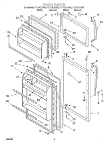 02 - Door parts for Whirlpool Refrigerator ET17JKXJN00 from AppliancePartsPros.com