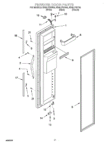 07 - Freezer Door parts for Whirlpool Refrigerator ED25LFXHT00 from AppliancePartsPros.com