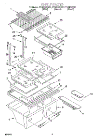 05 - Shelf, Optional parts for Whirlpool Refrigerator ET19RKXGT02 from AppliancePartsPros.com