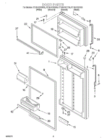 02 - Door parts for Whirlpool Refrigerator ET18LKXHT00 from AppliancePartsPros.com
