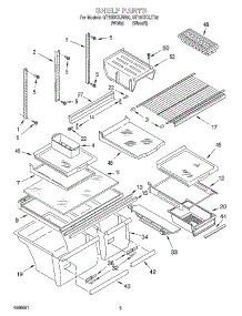 03 - Shelf parts for Whirlpool Refrigerator GT19DKXJT00 from AppliancePartsPros.com