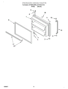 06 - Freezer Door, Optional parts for Whirlpool Refrigerator GT19DKXJT00 from AppliancePartsPros.com