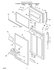 02 - Door parts for Whirlpool Refrigerator ET18CMXJW00 from AppliancePartsPros.com