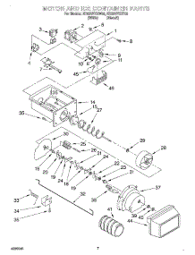 05 - Motor And Ice Container parts for Whirlpool Refrigerator ED25VFXHW00 from AppliancePartsPros.com