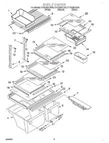 05 - Shelf parts for Whirlpool Refrigerator ET18CMXJW00 from AppliancePartsPros.com
