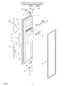 07 - Freezer Door parts for Whirlpool Refrigerator ED25VFXHT00 from AppliancePartsPros.com