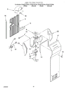 10 - Air Flow parts for Whirlpool Refrigerator ED25QFXHT00 from AppliancePartsPros.com