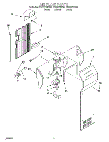 10 - Air Flow parts for Whirlpool Refrigerator ED27QFXHB00 from AppliancePartsPros.com