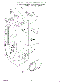 02 - Refrigerator Liner parts for Whirlpool Refrigerator ED27QFXHW00 from AppliancePartsPros.com