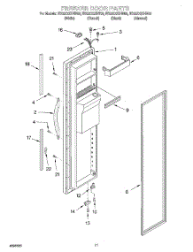 08 - Freezer Door parts for Whirlpool Refrigerator ED22CQXHT00 from AppliancePartsPros.com