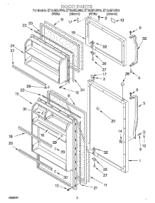 02 - Door parts for Whirlpool Refrigerator ET14JMXJN00 from AppliancePartsPros.com