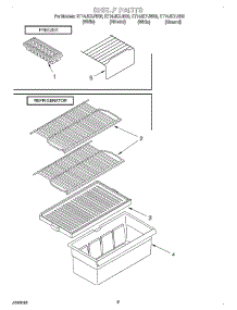 05 - Shelf parts for Whirlpool Refrigerator ET14JKXJN00 from AppliancePartsPros.com