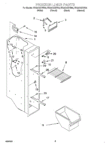 04 - Freezer Liner parts for Whirlpool Refrigerator ED22CQXHW00 from AppliancePartsPros.com
