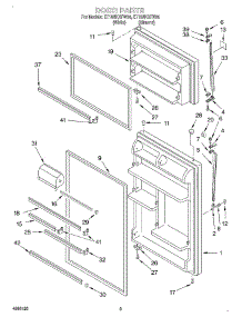 02 - Door parts for Whirlpool Refrigerator ET18NKXFW04 from AppliancePartsPros.com