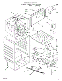 03 - Liner parts for Whirlpool Refrigerator ET18NKXFN04 from AppliancePartsPros.com