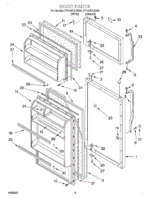 02 - Door parts for Whirlpool Refrigerator ET14NKXJW00 from AppliancePartsPros.com