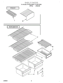 05 - Shelf parts for Whirlpool Refrigerator ET14NKXJN00 from AppliancePartsPros.com
