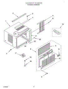 03 - Cabinet parts for Whirlpool Air Conditioner ACQ082XK0 from AppliancePartsPros.com