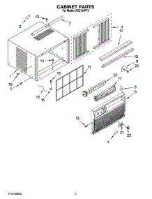 03 - Cabinet Parts parts for Whirlpool Air Conditioner ACE124PT3 from AppliancePartsPros.com